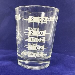 4 oz. Bar & Kitchen PROFESSIONAL MEASURING GLASS Tempered Jigger Shot Retro